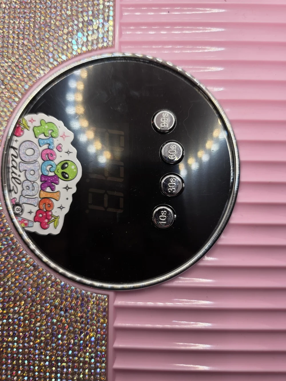 freckled opal nailz pink led